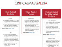 Tablet Screenshot of criticalmassmedia.com